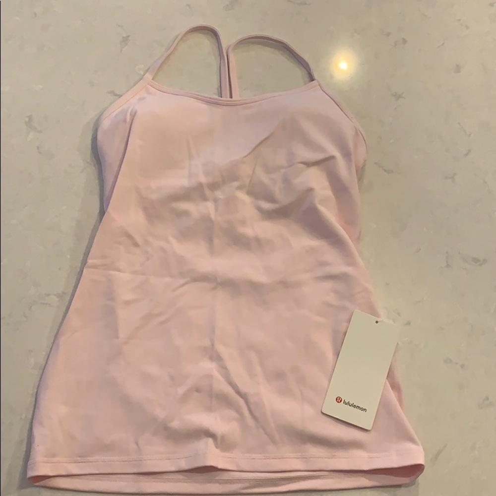 NWT Pink Lululemon Power Y Tank Top